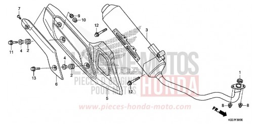 EXHAUST MUFFLER SH150ADE de 2014